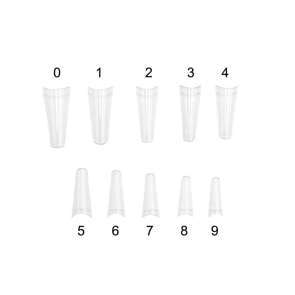 Coffin Tips Clear Set 0-9 500pc - Korea - Image 5