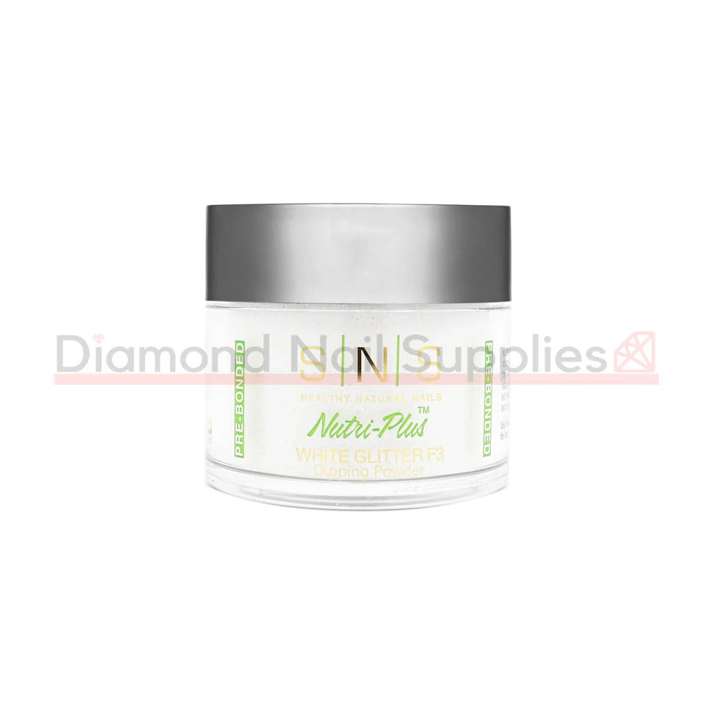 Dip Powder - French White Glitter F3 2oz