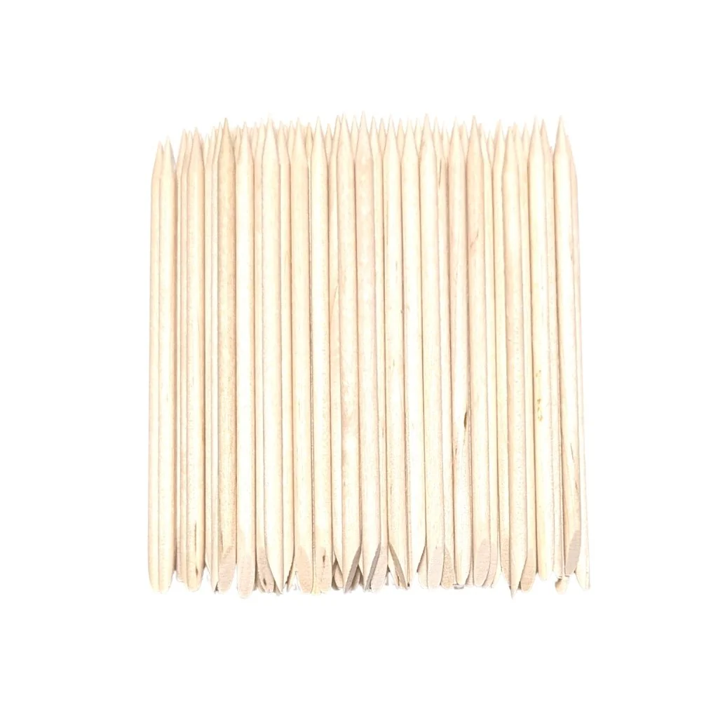 Cuticle Pushers - Disposable Wooden Orange Sticks 100pk