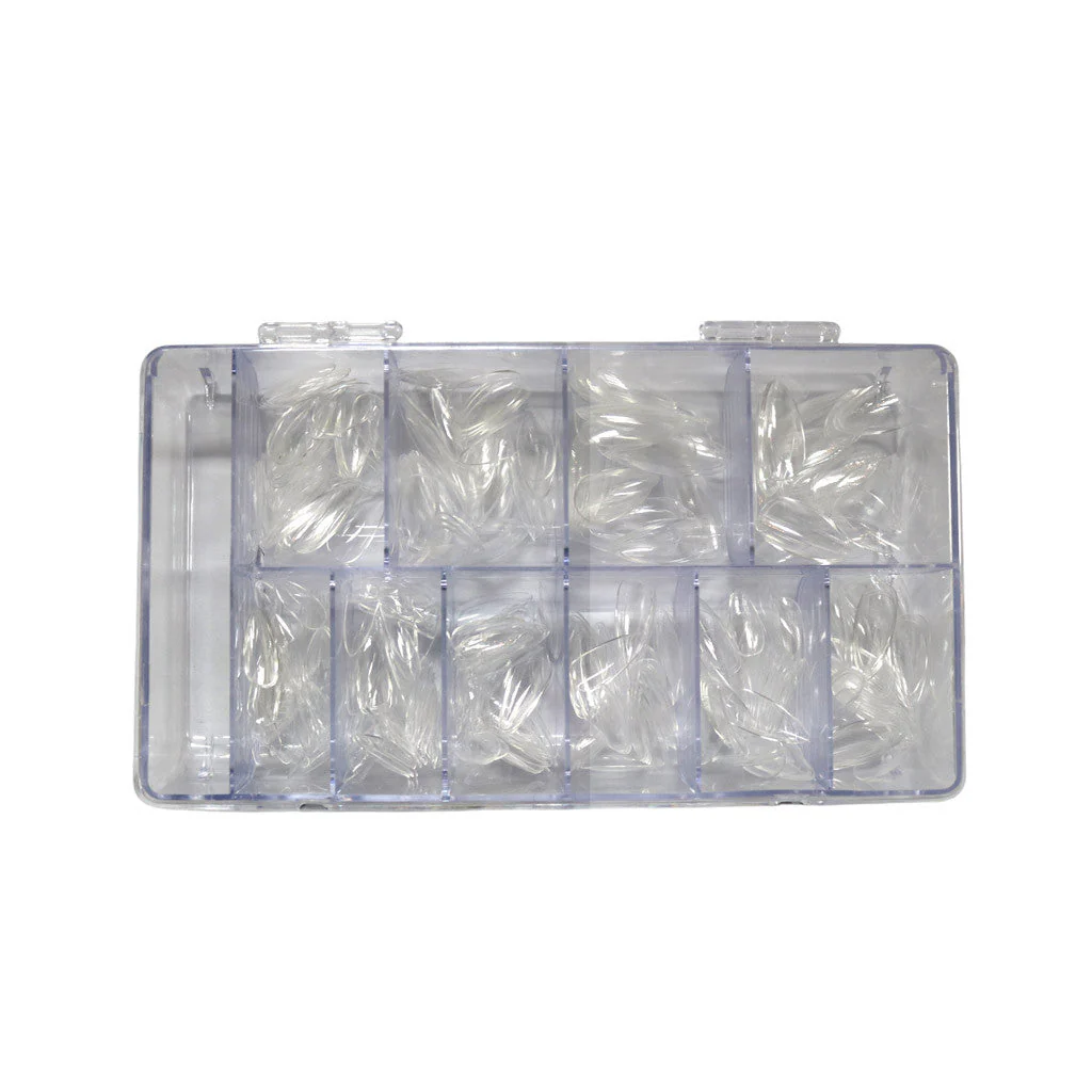Full Tips Almond Medium Clear 1-9 504pc