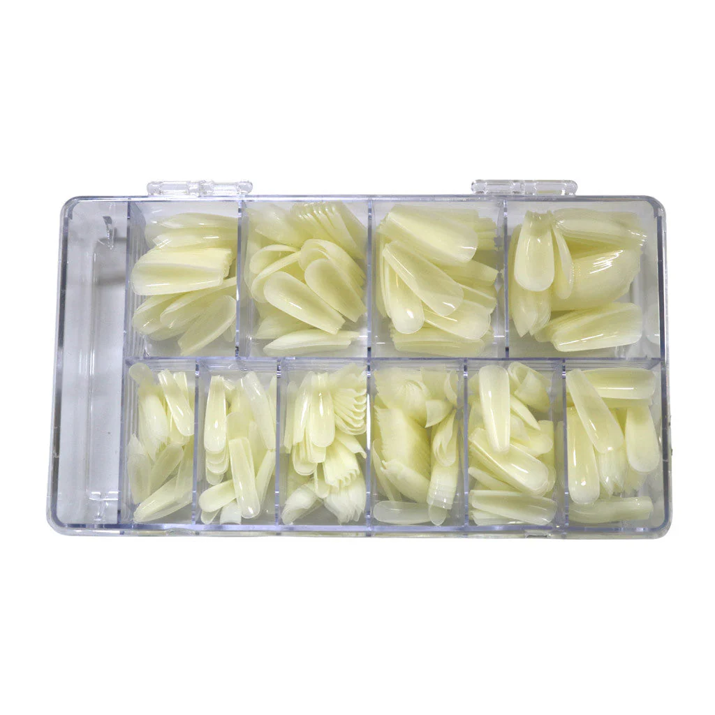Full Tips Coffin Long Natural 1-9 504pc