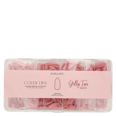 Gelly Tips Cover -  Almond Medium Valentine