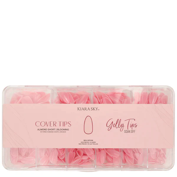 Gelly Tips Cover -  Almond Short Blooming