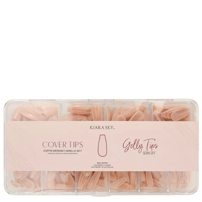 Gelly Tips Cover -  Coffin Medium Vanilla Sky