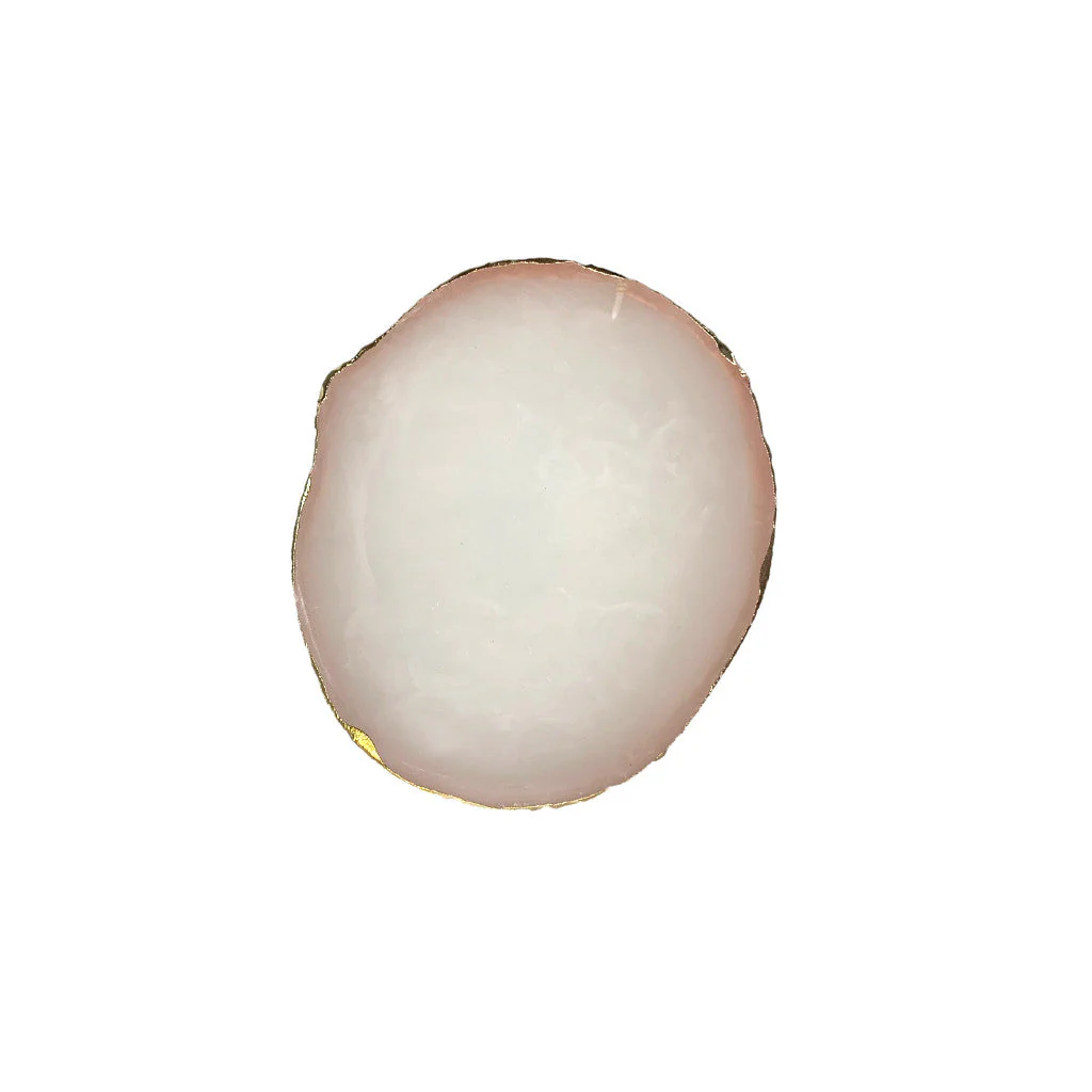 Gemstone Resin Round Display Palette Mix White - Assorted Size