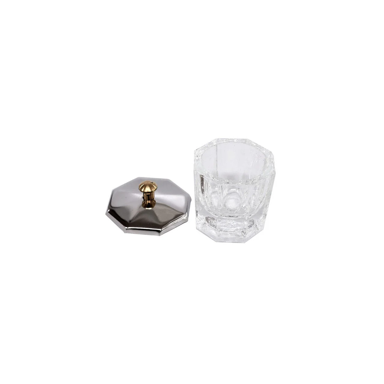 Glass Dappen Dish with Lid Octagon