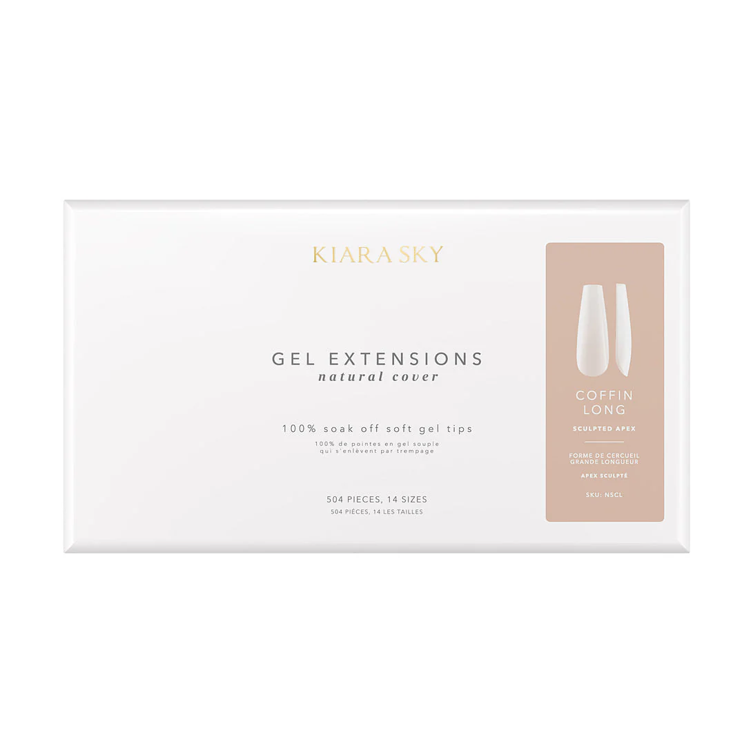 Natural Gel Extensions - NNCL Coffin Long