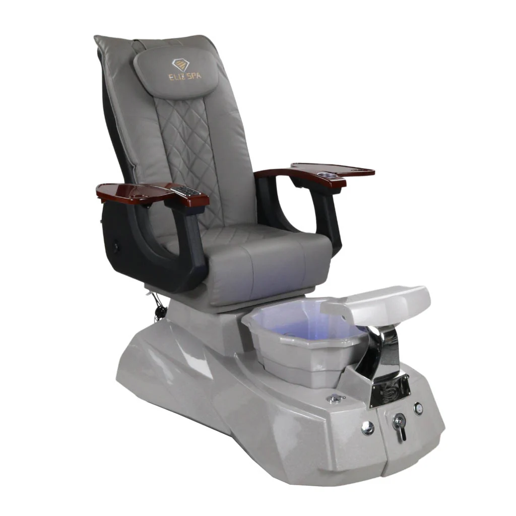 Pedicure Spa Chair - Luna (Wood | Grey | Grey )