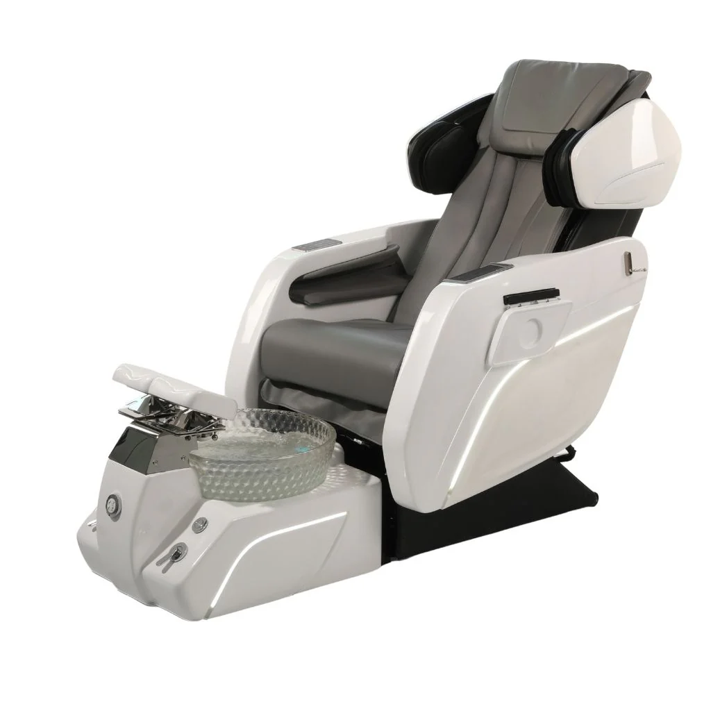 Pedicure Spa Chair -  Luxe (White | Grey | White)