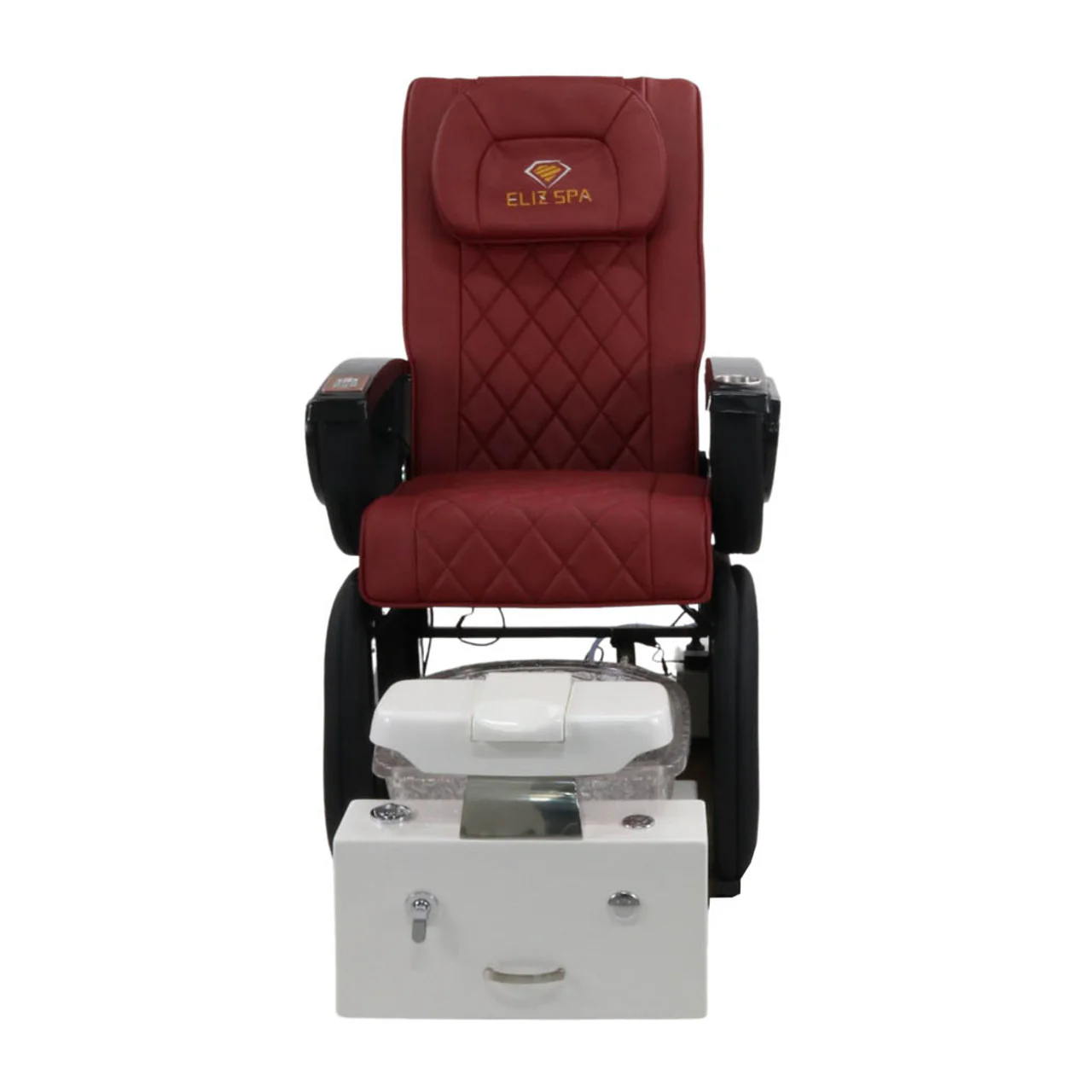 Pedicure Spa Chair - Omega Retractable (Black | Burgundy | White) - Image 2