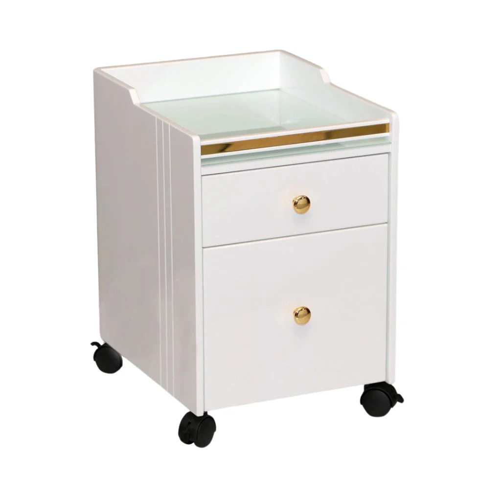 Pedicure Trolley - ACDSI Midas White & Gold