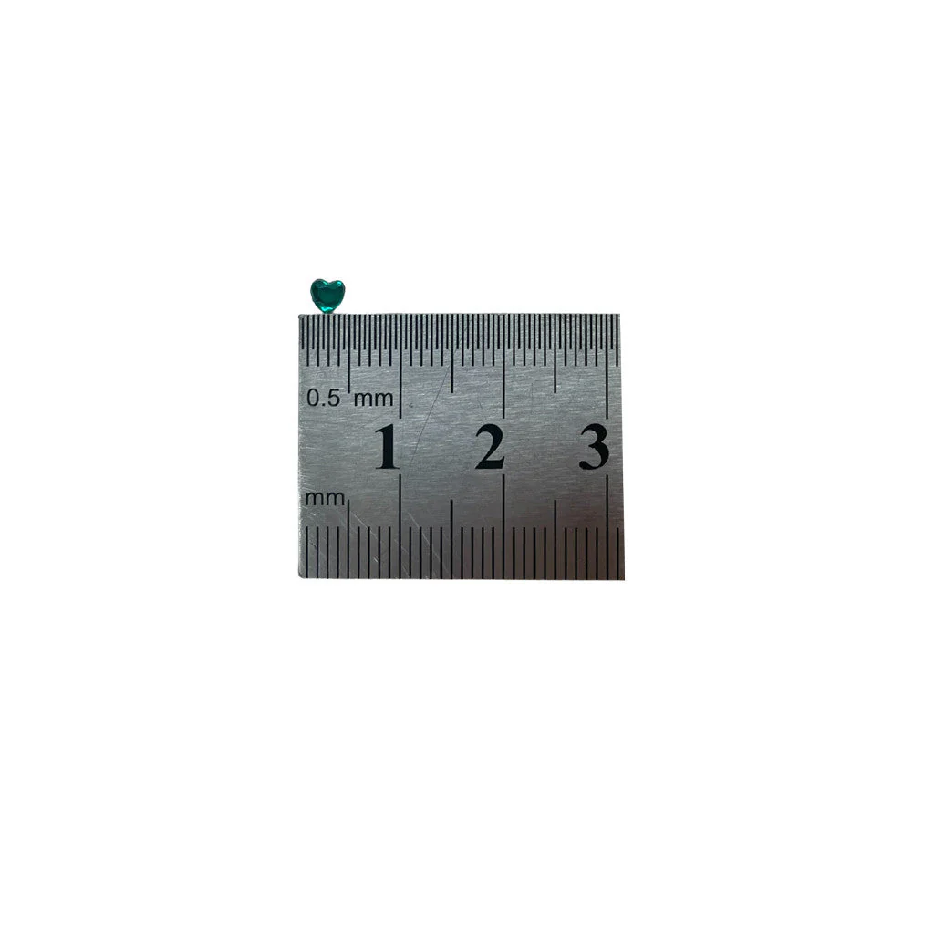 Rhinestone Heart Dark Green