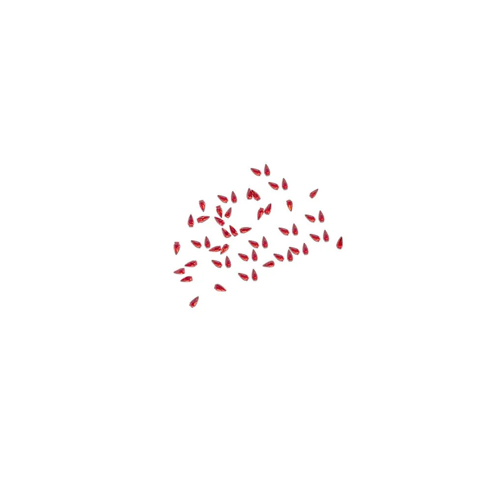 Rhinestone Tear Drop Red