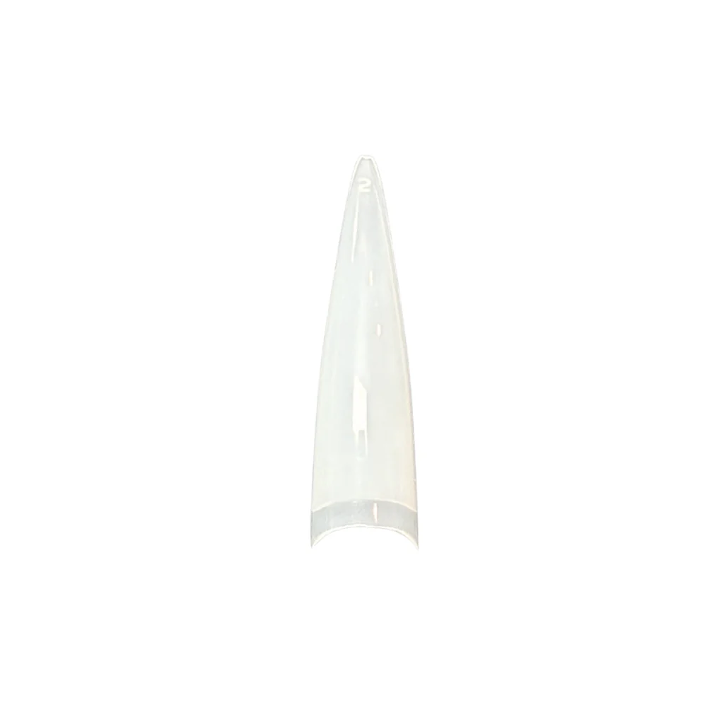 Stiletto Natural Tips - Size 02 (10pk)