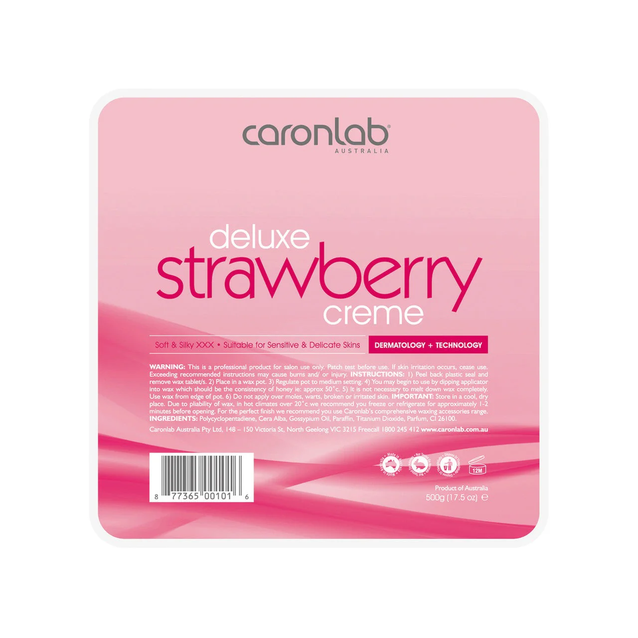 Strawberry Creme Hard Wax pellet Tray 500g