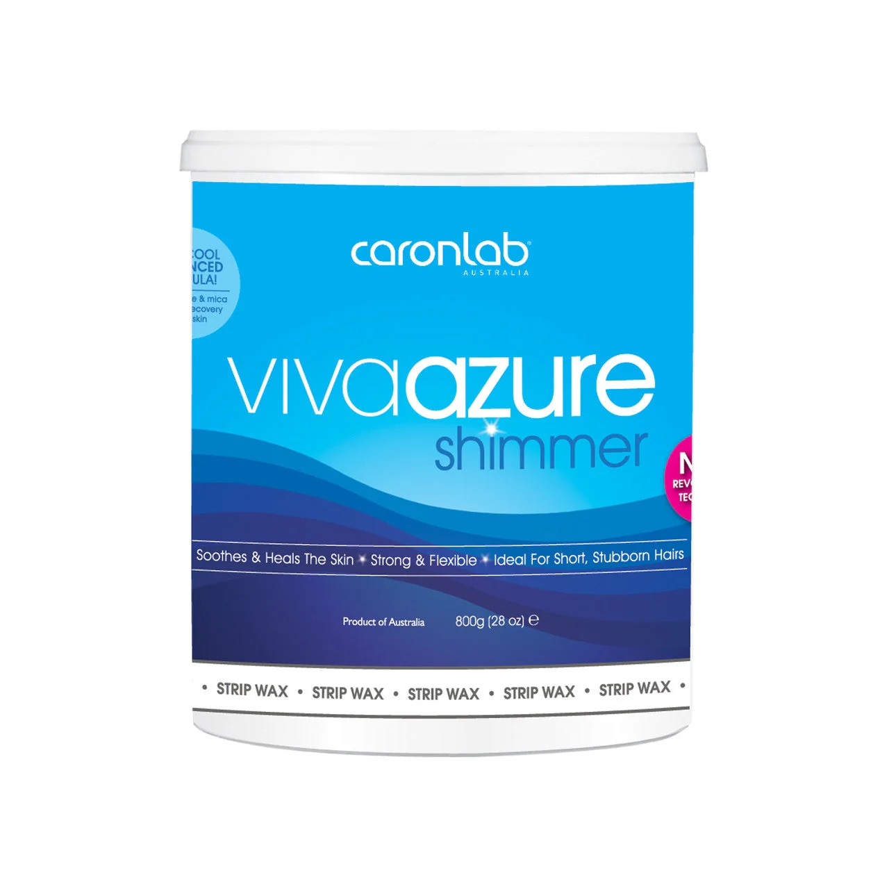 Viva Azure Shimmer Strip Wax 800ml