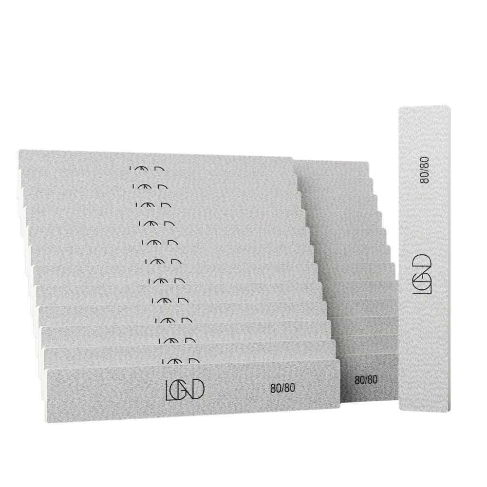 Nail File - Zebra Rectangle File 80/80 - 25 pack
